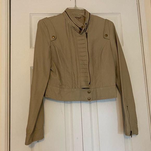 Tan Leather Jacket - Picture 3 of 4